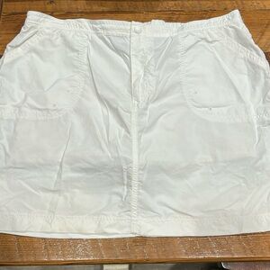 Lands' End White Swim Skirt